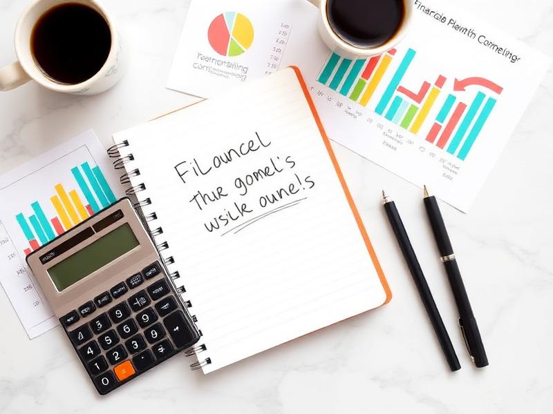 Strumenti per la pianificazione finanziaria su una scrivania